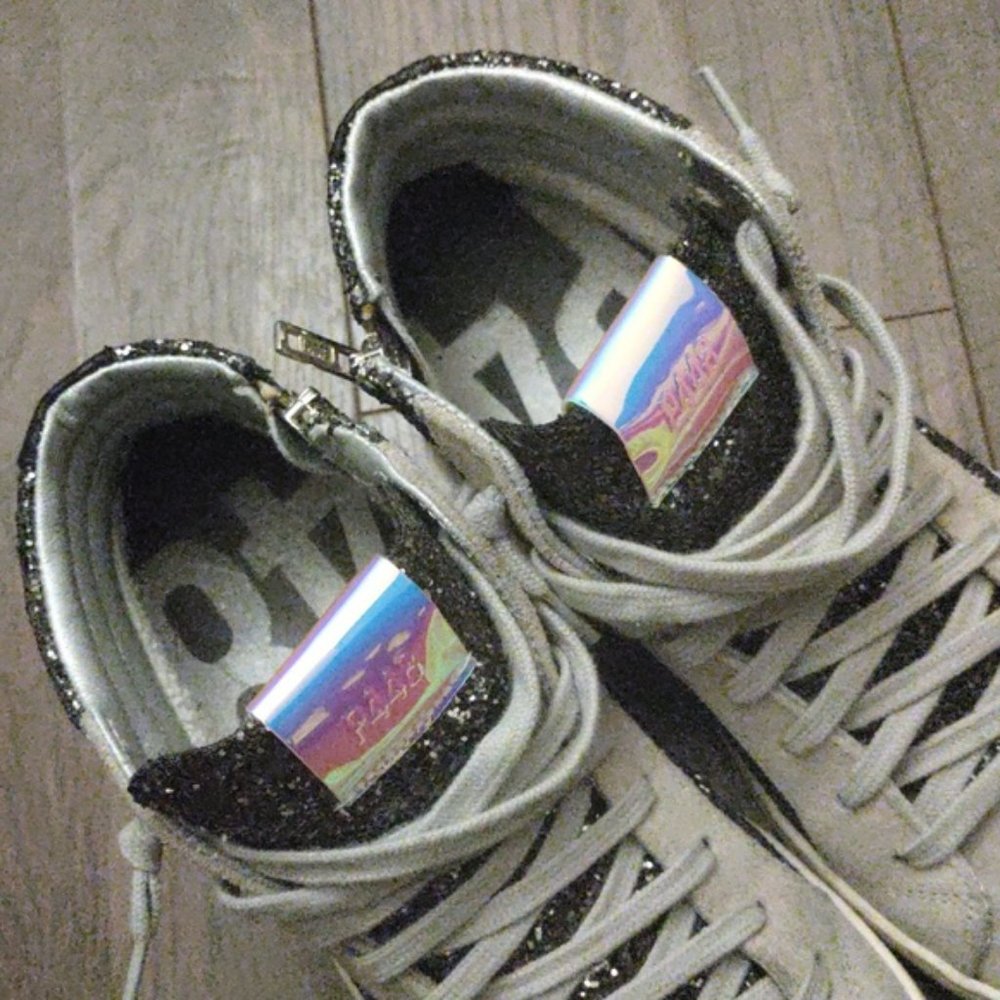 ❌ SOLD ❌ P448 Glitter High Top Sneakers / Mid Top Sneakers - Picture 9 of 14